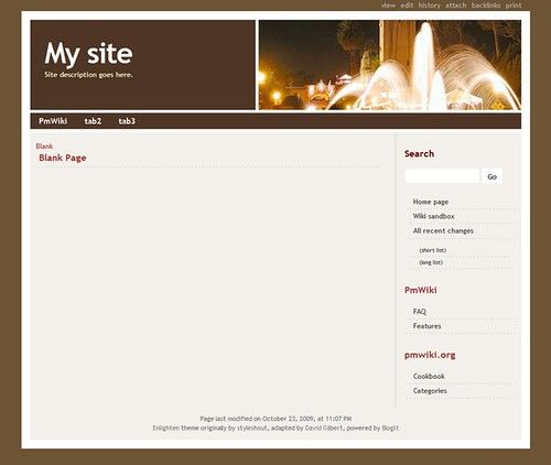 Enlighten PmWiki Skin Conversion 1