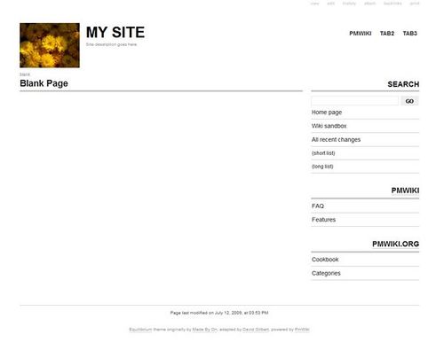 Equilibrium Minimalist PmWiki Skin Conversion 1